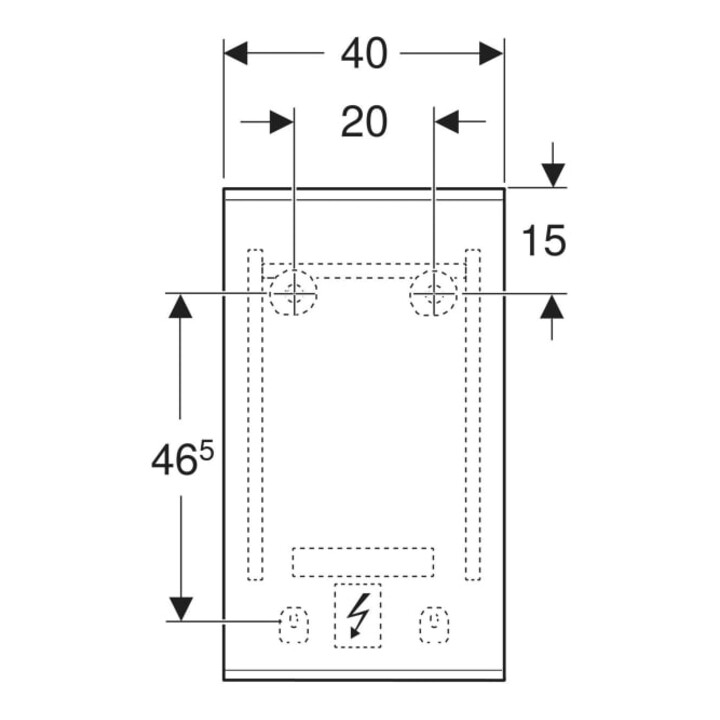 Geberit Miroir lumineux Option Plus 40x70 cm, alu anodisé, éclairage dir./ind.