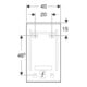 Geberit Miroir lumineux Option Plus 40x70 cm, avec cadre alu, éclairage direct/indirect