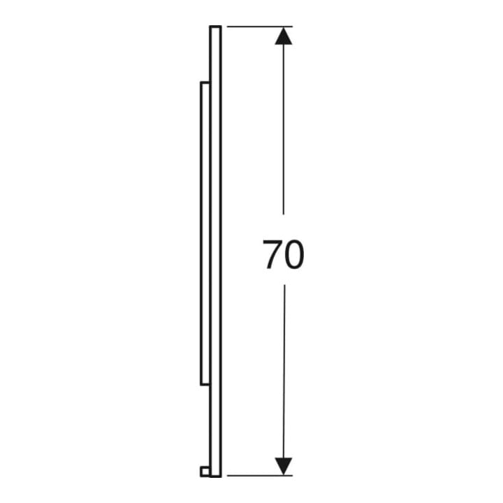 Geberit Miroir lumineux Option Plus 60x70 cm, alu anodisé, éclairage dir./ind.