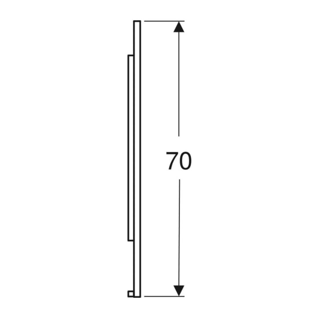 Geberit Miroir lumineux Option Plus 60x70 cm, alu anodisé, éclairage dir./ind.