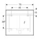 Geberit Miroir lumineux Option Plus 75x70cm, s m/Al el, éclairage dir./ind.-5