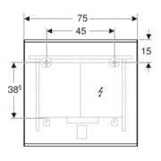 Geberit Miroir lumineux Option Plus 75x70cm, s m/Al el, éclairage dir./ind.-5