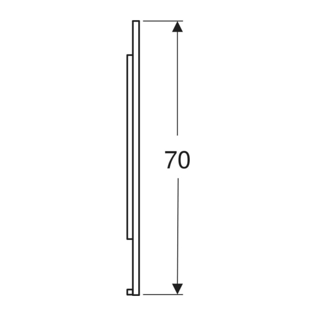 Geberit Miroir lumineux Option Plus 75x70cm, s m/Al el, éclairage dir./ind.