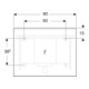Geberit Miroir lumineux Option Plus 90x70 cm, s m/Al el, éclairage dir./ind.