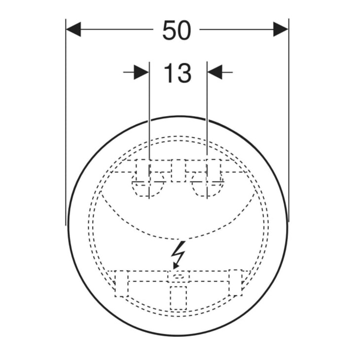 Geberit Miroir lumineux Option Round d= 50 cm, éclairage direct/indirect