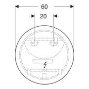 Geberit Miroir lumineux Option Round d= 60 cm, éclairage direct/indirect-5