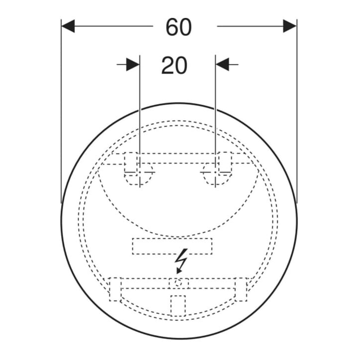 Geberit Miroir lumineux Option Round d= 60 cm, éclairage direct/indirect