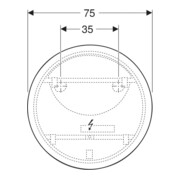 Geberit Miroir lumineux Option Round d= 75 cm, éclairage direct/indirect-5