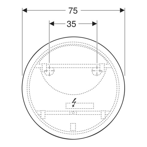 Geberit Miroir lumineux Option Round d= 75 cm, éclairage direct/indirect