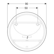 Geberit Miroir lumineux Option Round d= 90 cm, éclairage direct/indirect-5