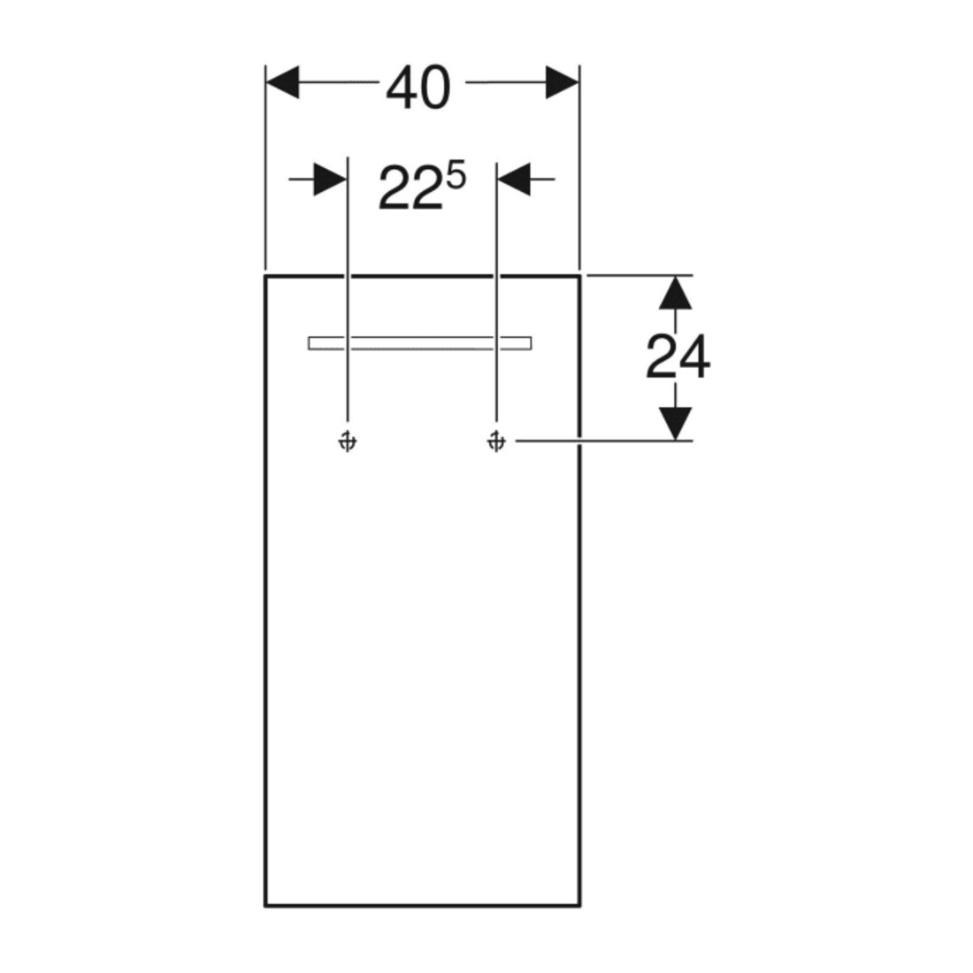Geberit Miroir lumineux Renova Compact 40x80x3,5 cm