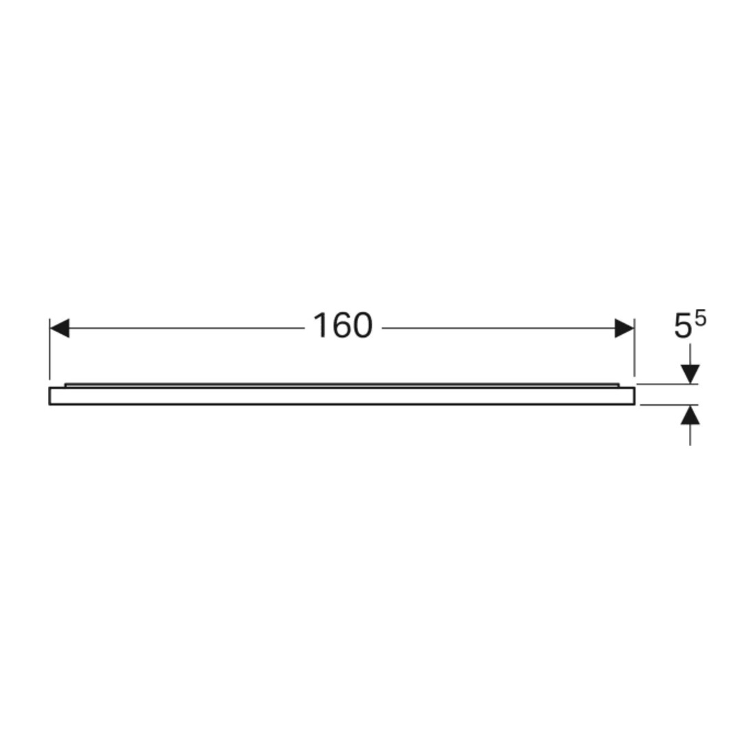 Geberit Miroir lumineux Xeno2 160x71x5,5 cm, LED, 230 V, 50 Hz, 108 W