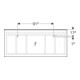 Geberit Miroir lumineux Xeno2 160x71x5,5 cm, LED, 230 V, 50 Hz, 108 W