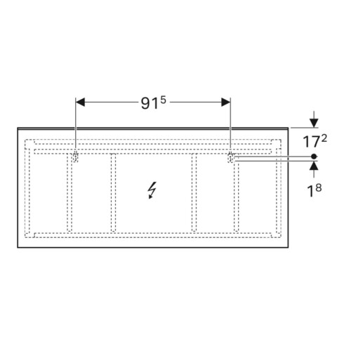 Geberit Miroir lumineux Xeno2 160x71x5,5 cm, LED, 230 V, 50 Hz, 108 W