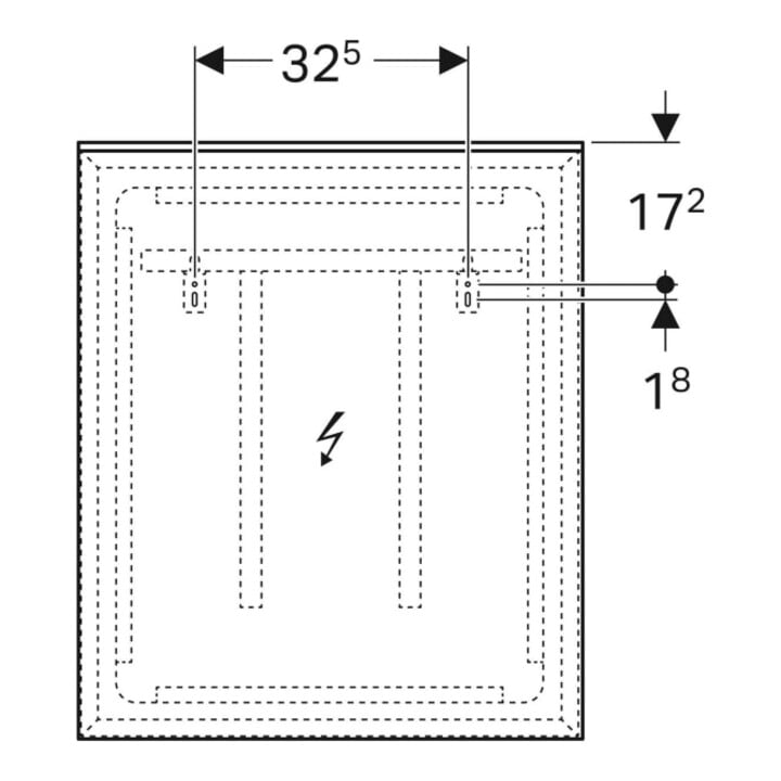 Geberit Miroir lumineux Xeno2 60x71x5,5 cm, LED, 230 V, 50 Hz, 47,5 W