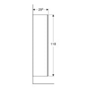 Geberit Mittelhochschrank Smyle Square 36x118x29,9cm, 1 Tür, lava matt-5