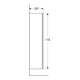 Geberit Mittelhochschrank Smyle Square 36x118x29,9cm, 1 Tür, weiß hochglanz