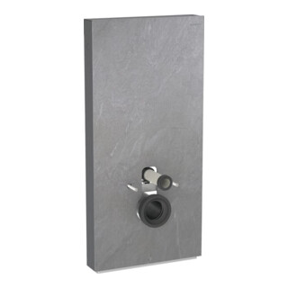 Geberit Module WC mural Monolith H 101 cm, ardoise foncée, alu satiné chromé SW