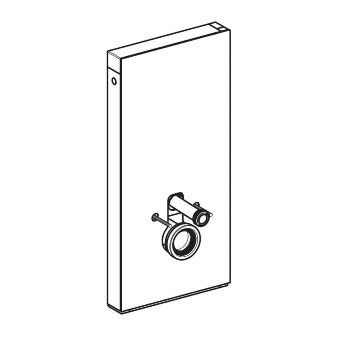 Geberit Module WC mural Monolith H 101 cm, ardoise foncée, alu satiné chromé SW
