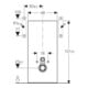 Geberit Module WC mural Monolith H 101 cm, ardoise foncée, alu satiné chromé SW