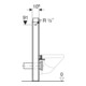 Geberit Module WC mural Monolith H 101 cm, ardoise foncée, alu satiné chromé SW