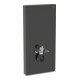 Geberit Module WC mural Monolith H 101 cm, Cuvette suspendue noire, Cadre alu chromé noir-1