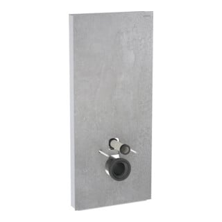 Geberit Module WC mural Monolith H 114 cm, béton gris, côté aluminium