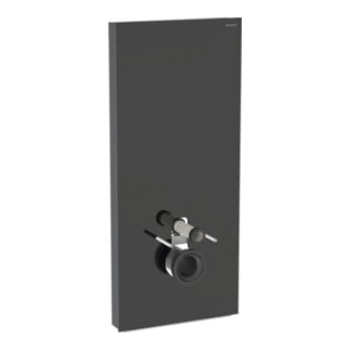 Geberit Module WC mural Monolith H 114 cm, céramique blanche, alu noir-chrome satiné