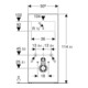 Geberit Module WC mural Monolith H 114 cm, plaque de commande laiton, surface aluminium chromé noir-4