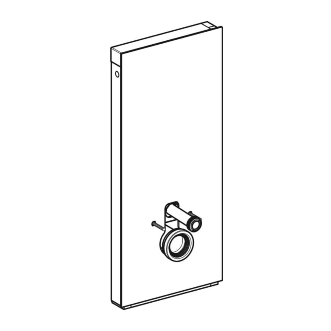 Geberit Module WC mural Monolith H 114 cm, plaque de commande laiton, surface aluminium chromé noir