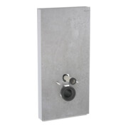 Geberit Module WC mural Monolith Plus H. 101 cm, face en pierre béton, côté alu