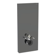 Geberit Module WC mural Monolith Plus H 114 cm, abattant frein de chute, alu satiné chromé noir