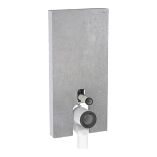 Geberit Module WC sur pied Monolith H 101 cm, béton gris, côté aluminium