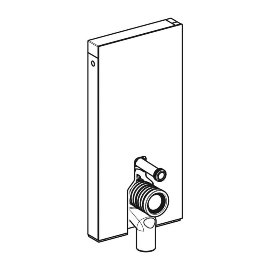 Geberit Module WC sur pied Monolith H 101 cm, céramique blanche, face alu chromé noir