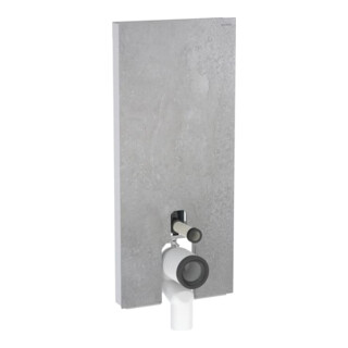 Geberit Module WC sur pied Monolith H 114 cm, béton gris, côté aluminium