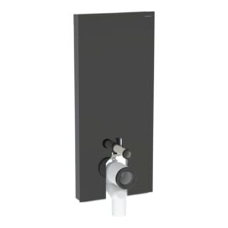 Geberit Module WC sur pied Monolith H 114 cm, céramique blanche, cadre alu chromé noir