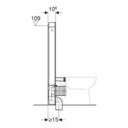Geberit Module WC sur pied Monolith H 114 cm, façade verre gris sable, côté alu-4