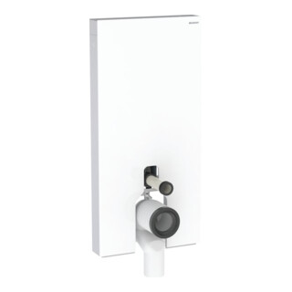 Geberit Module WC sur pied Monolith Plus H 101 cm, blanc brillant, côté aluminium