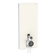 Geberit Module WC sur pied Monolith Plus H 114 cm, surface verre gris sable, côté alu