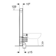 Geberit Module WC sur pied Monolith Plus H 114 cm, surface verre gris sable, côté alu-4