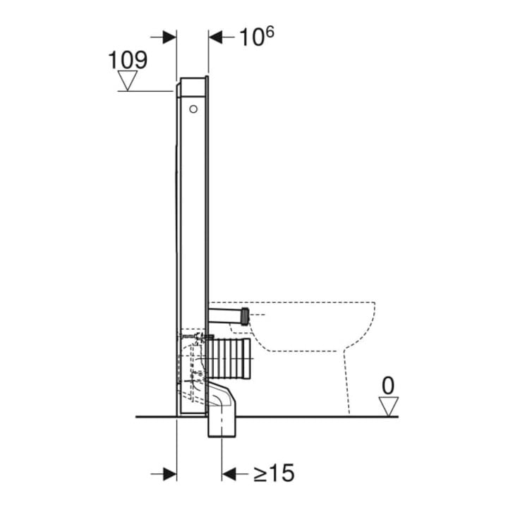 Geberit Module WC sur pied Monolith Plus H 114 cm, surface verre gris sable, côté alu