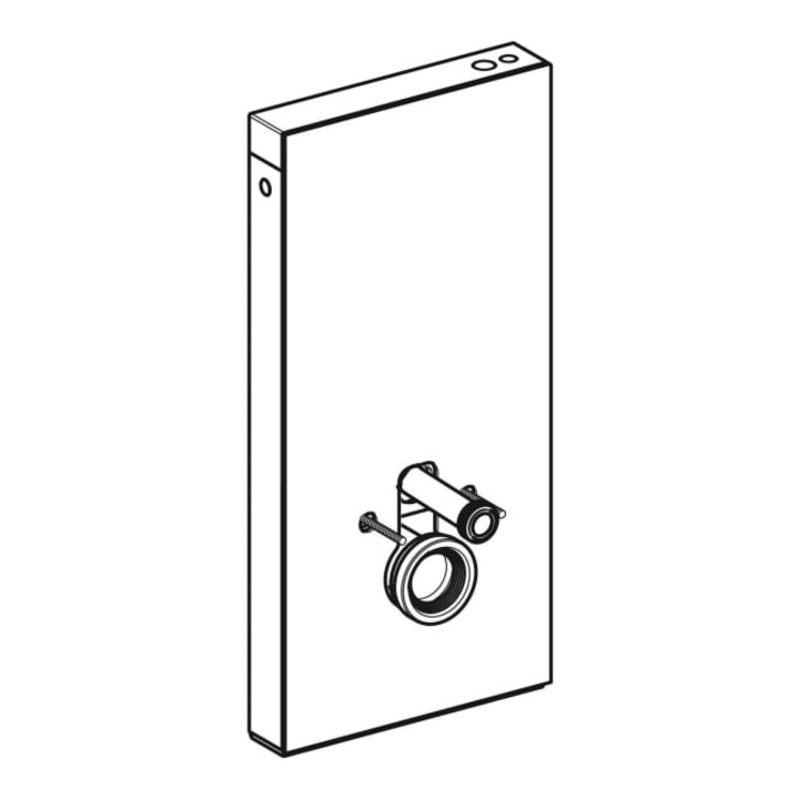 Geberit Module WC suspendu Monolith Plus, H 101 cm, Blanc brillant, Surface aluminium