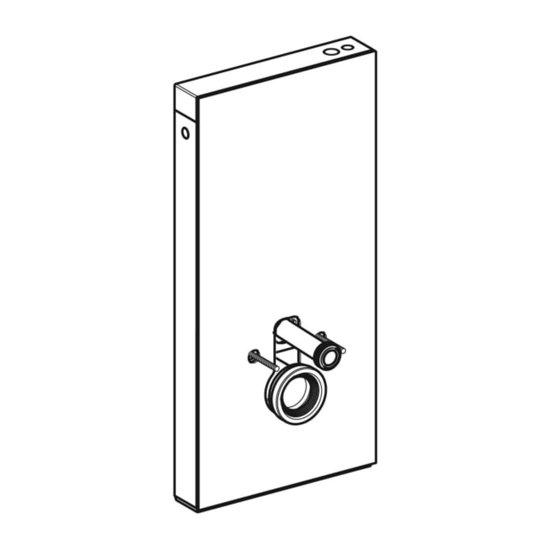 Geberit Module WC suspendu Monolith Plus, H 101 cm, Blanc brillant, Surface aluminium