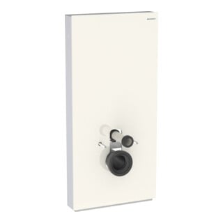 Geberit Module WC suspendu Monolith Plus H 101 cm, verre satiné gris sable, face alu