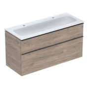 Geberit Möbel-Waschtischset iCon 120x63x48cm, w/KT, nuss/Griff la. ma