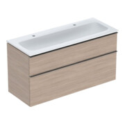 Geberit Möbel-Waschtischset iCon 120x63x48cm, we., Eiche, Griff lava matt