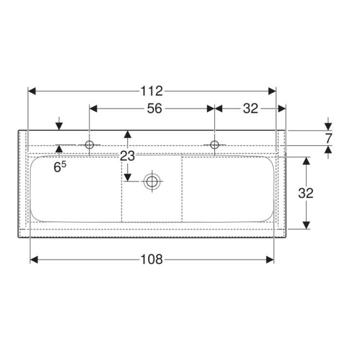 Geberit Möbel-Waschtischset iCon 120x63x48cm, we., Eiche, Griff lava matt