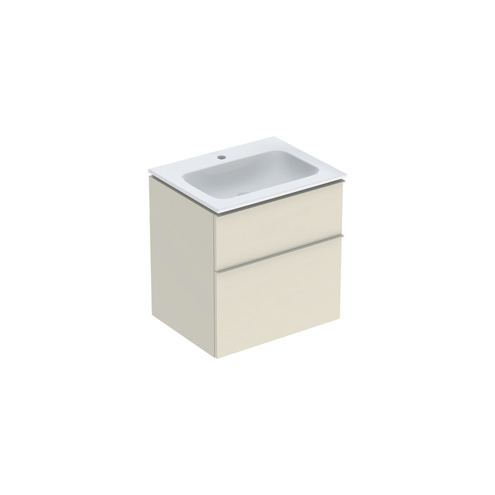 Geberit Möbel-Waschtischset iCon 60x63x48cm, w/KT, sa hochgl., Gr. sa ma