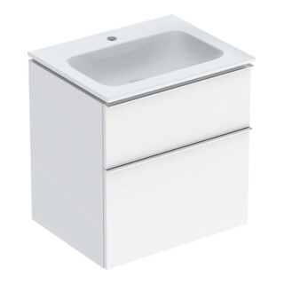 Geberit Möbel-Waschtischset iCon 60x63x48cm, w/KT, we. hochgl., Gr. vc