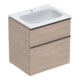 Geberit Möbel-Waschtischset iCon 60x63x48cm, weiß, Eiche, Griff lava matt-1